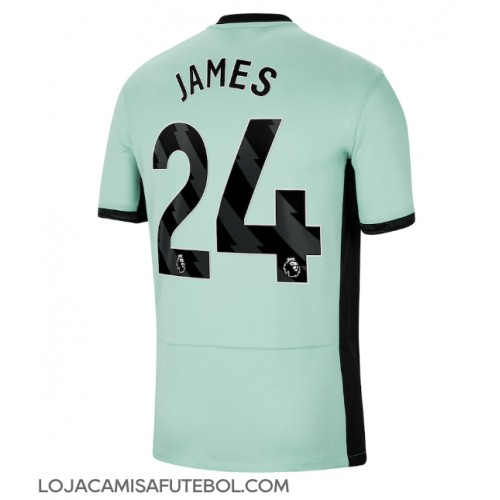 Camisa de Futebol Chelsea Reece James #24 Equipamento Alternativo 2023-24 Manga Curta